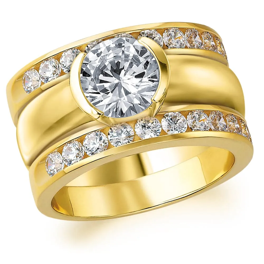 Budding Solitaire Ring Set sold by Tru Diamonds