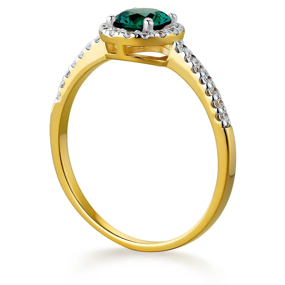 Tru Emerald Posh Halo Ring sold by Tru Diamonds product image thumbnail 3