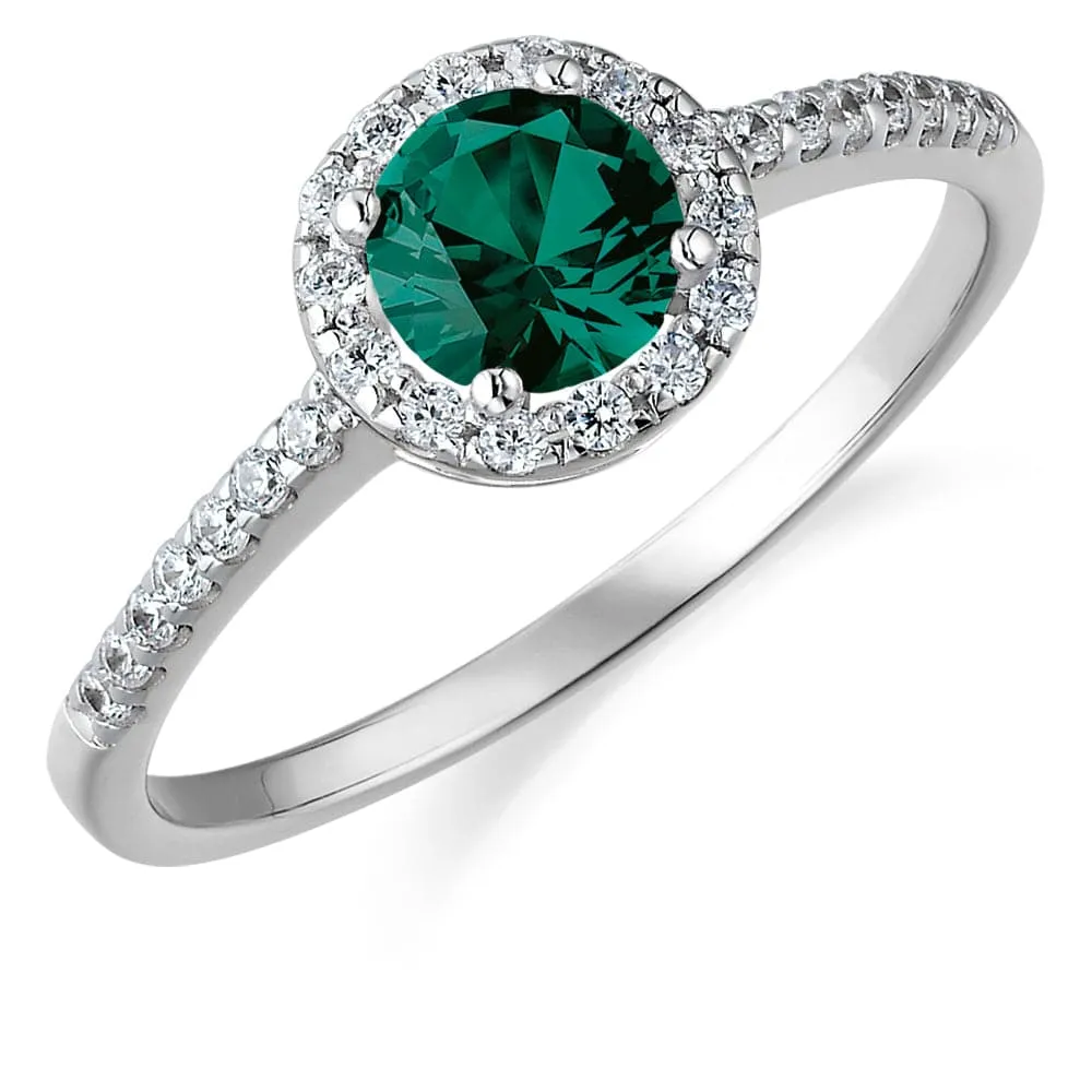 Tru Emerald Posh Halo Ring sold by Tru Diamonds product image thumbnail 2