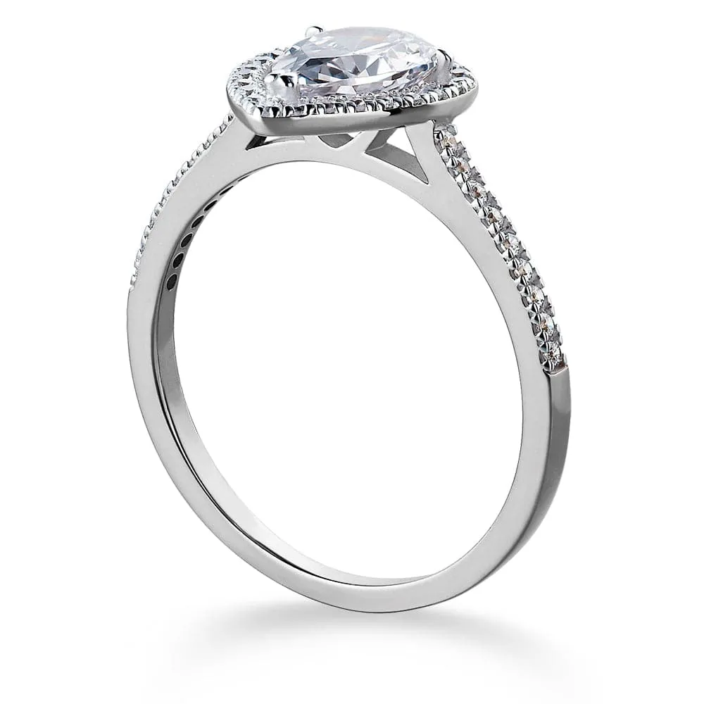 Halo Pear Cut Ring sold by Tru Diamonds product image thumbnail 5