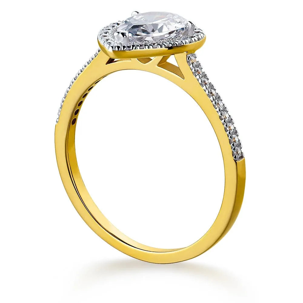 Halo Pear Cut Ring sold by Tru Diamonds product image thumbnail 4