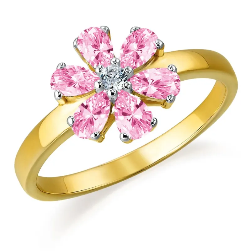 Pink Forget-Me-Not Ring sold by Tru Diamonds
