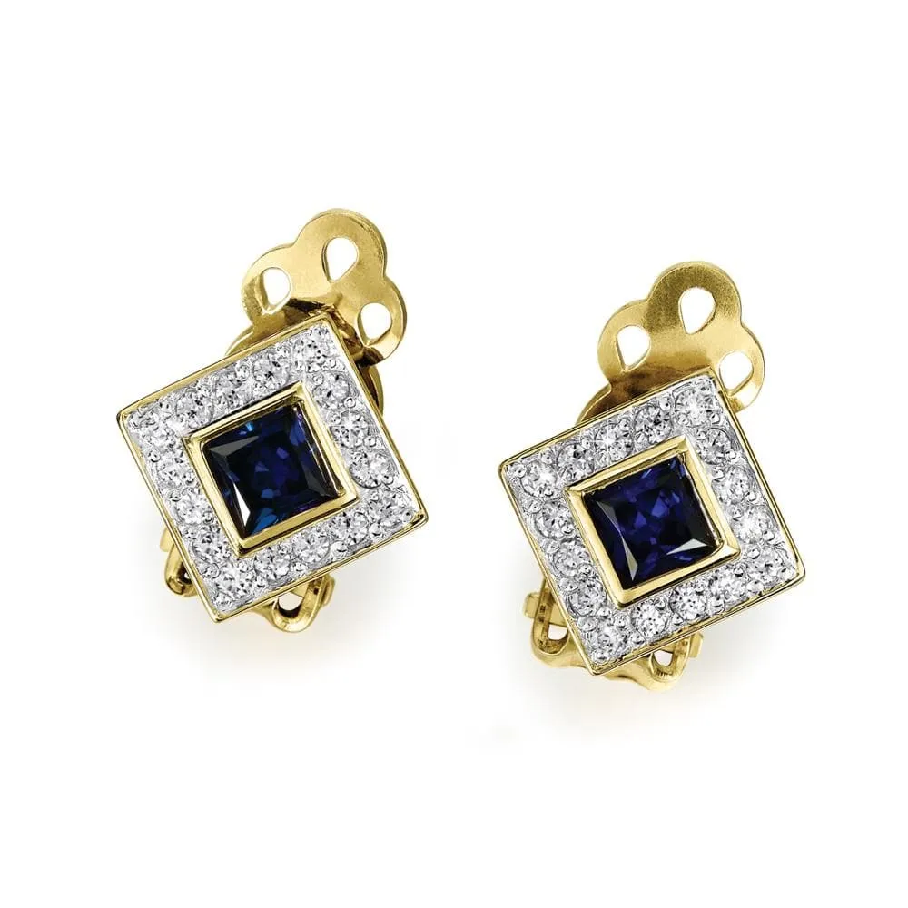 Tru-Sapphire Shimmering Clip On Earrings sold by Tru Diamonds