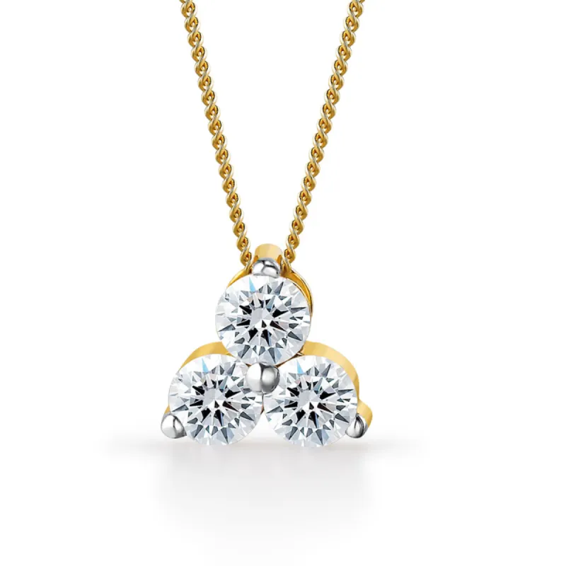 1.50 Carat Trilogy Pyramid Pendant sold by Tru Diamonds