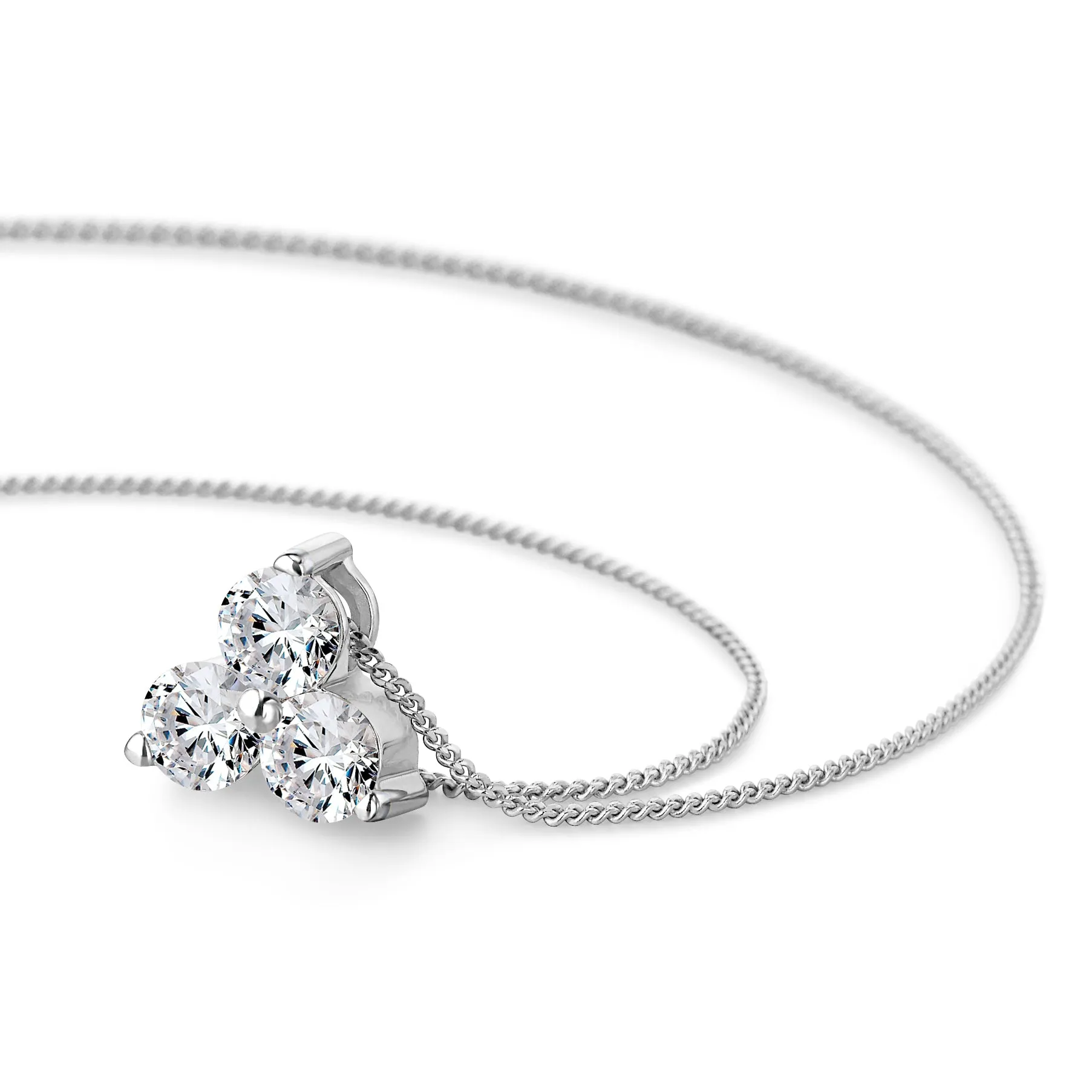 1.50 Carat Trilogy Pyramid Pendant sold by Tru Diamonds product image thumbnail 4