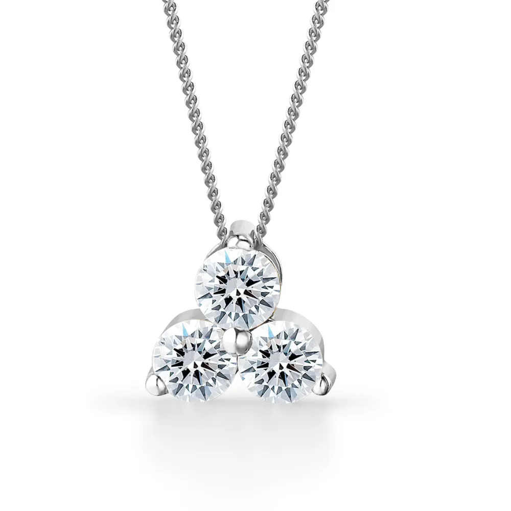 1.50 Carat Trilogy Pyramid Pendant sold by Tru Diamonds product image thumbnail 2