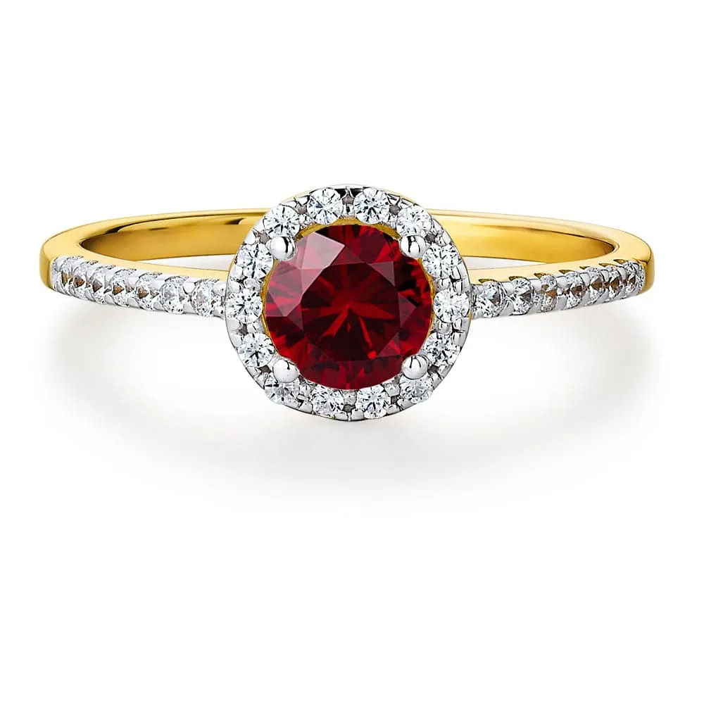Tru Ruby Posh Halo Ring sold by Tru Diamonds product image thumbnail 5