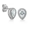 Halo Pear Cut Earrings sold by Tru Diamonds