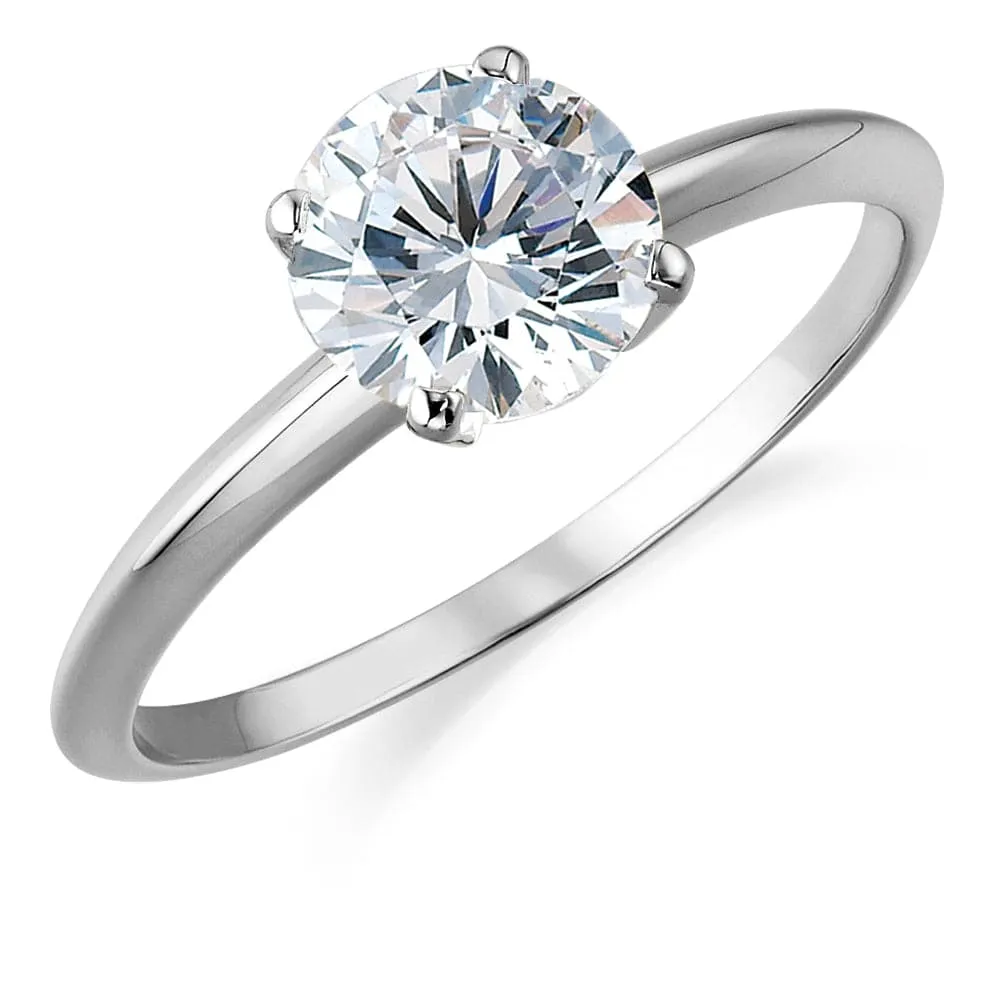 4 Carat Tiffany Style 4-Claw Solitaire Ring sold by Tru Diamonds product image thumbnail 2