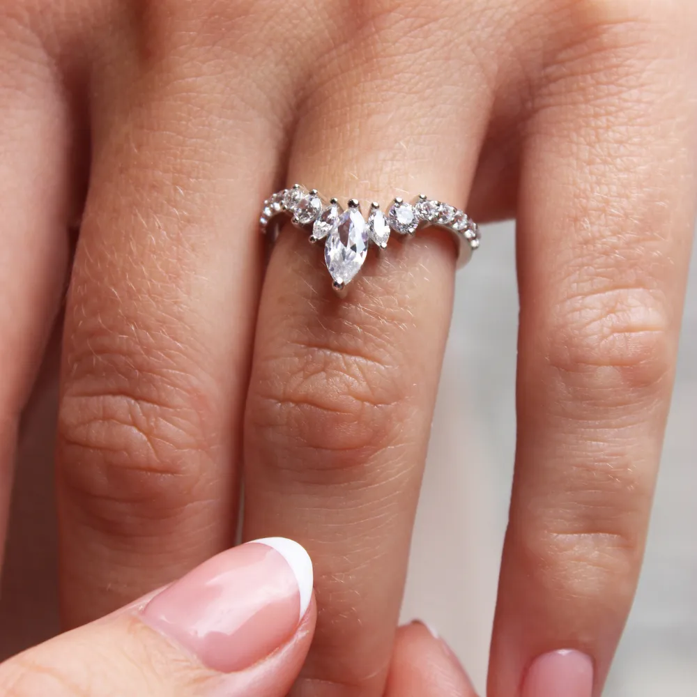 Fancy Marquise Eternity Band sold by Tru Diamonds product image thumbnail 2