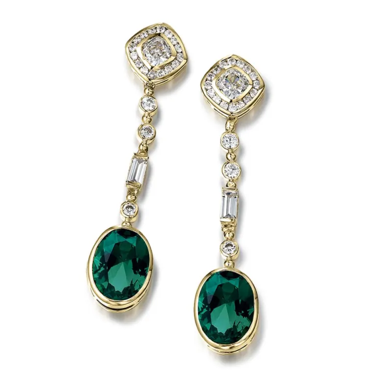 Decadent Drop Tru-Emerald Earrings sold by Tru Diamonds
