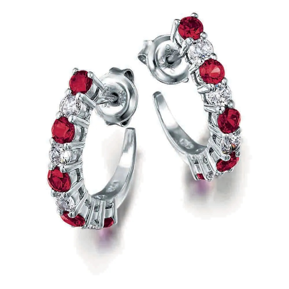 Tru-Ruby Crescent Earrings sold by Tru Diamonds product image thumbnail 2