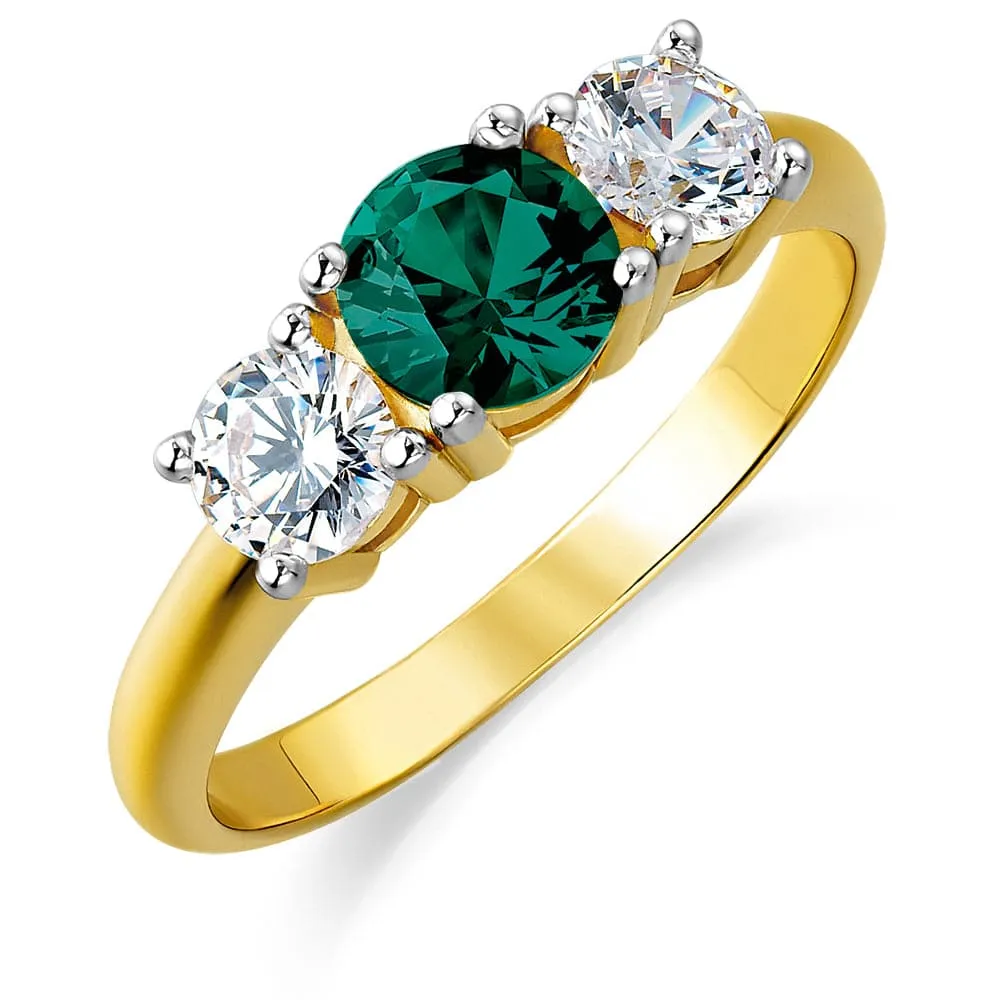 Tru Emerald Trilogy Ring sold by Tru Diamonds