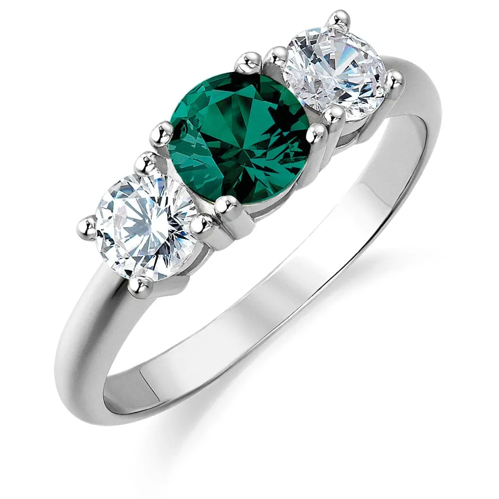 Tru Emerald Trilogy Ring sold by Tru Diamonds product image thumbnail 3