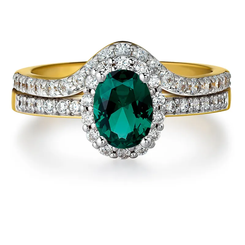 Tru Emerald Cincature Ring Set sold by Tru Diamonds