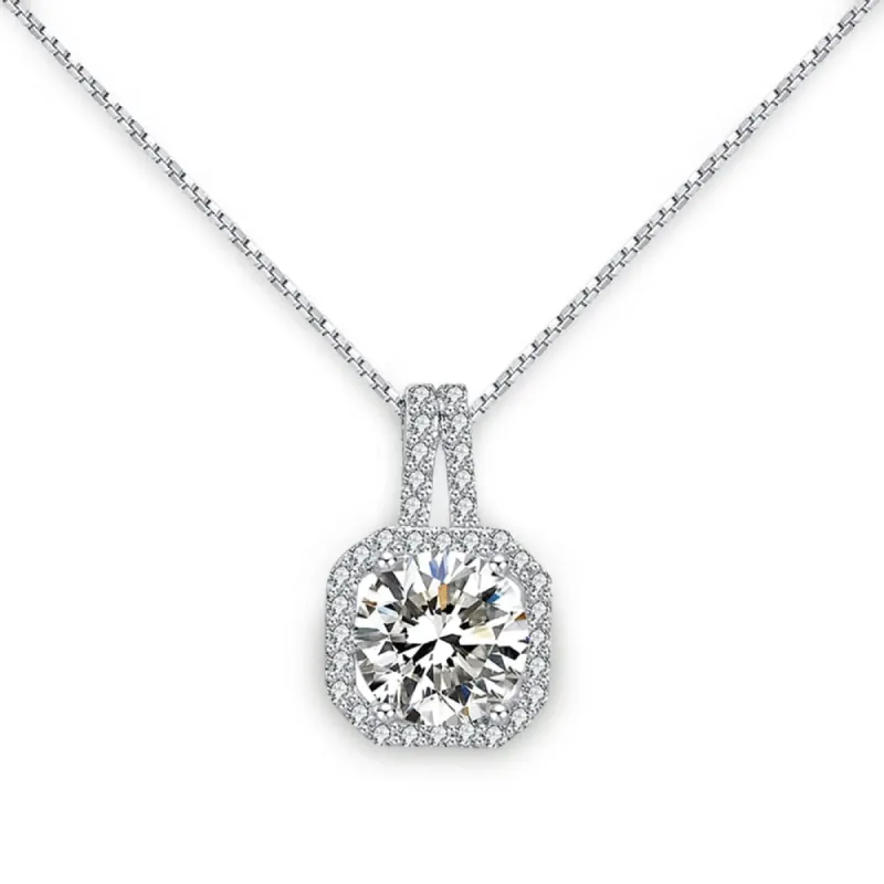 Silver Halo Pendant sold by Tru Diamonds