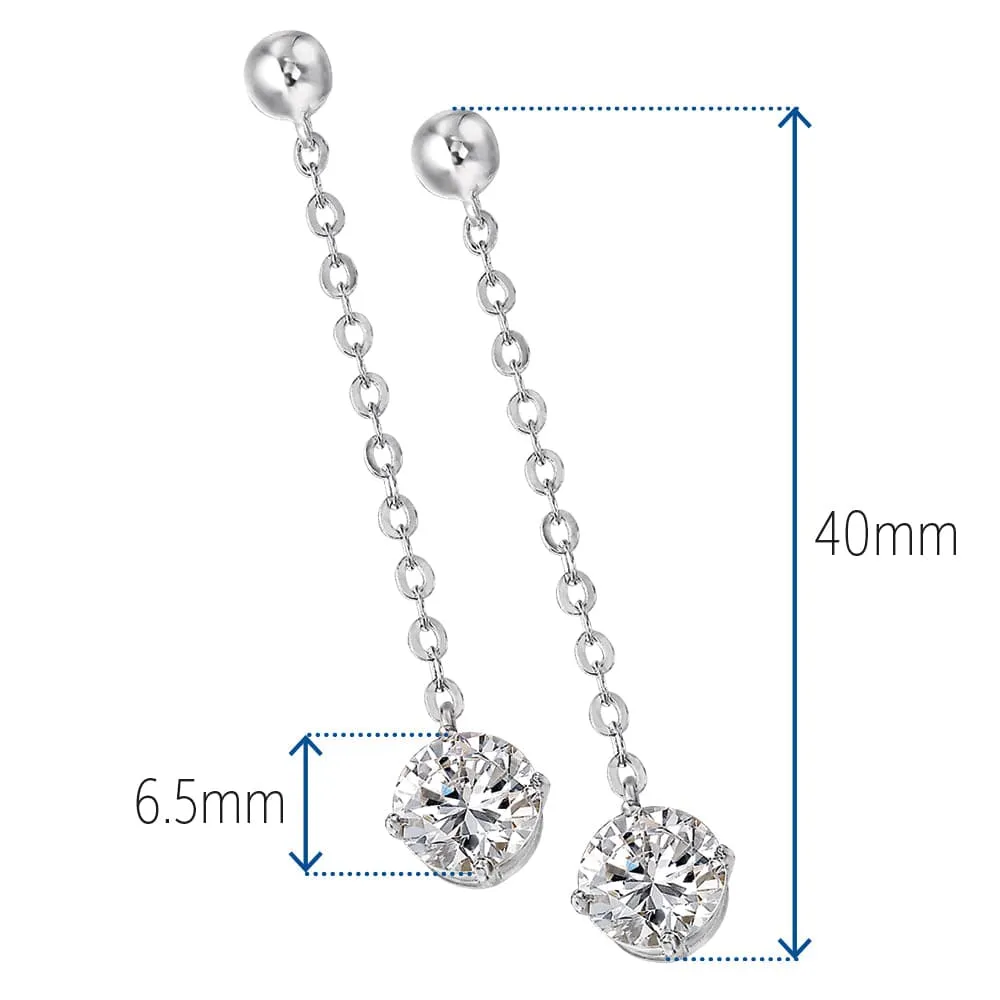 Posh Solitaire Drop Earrings sold by Tru Diamonds product image thumbnail 5