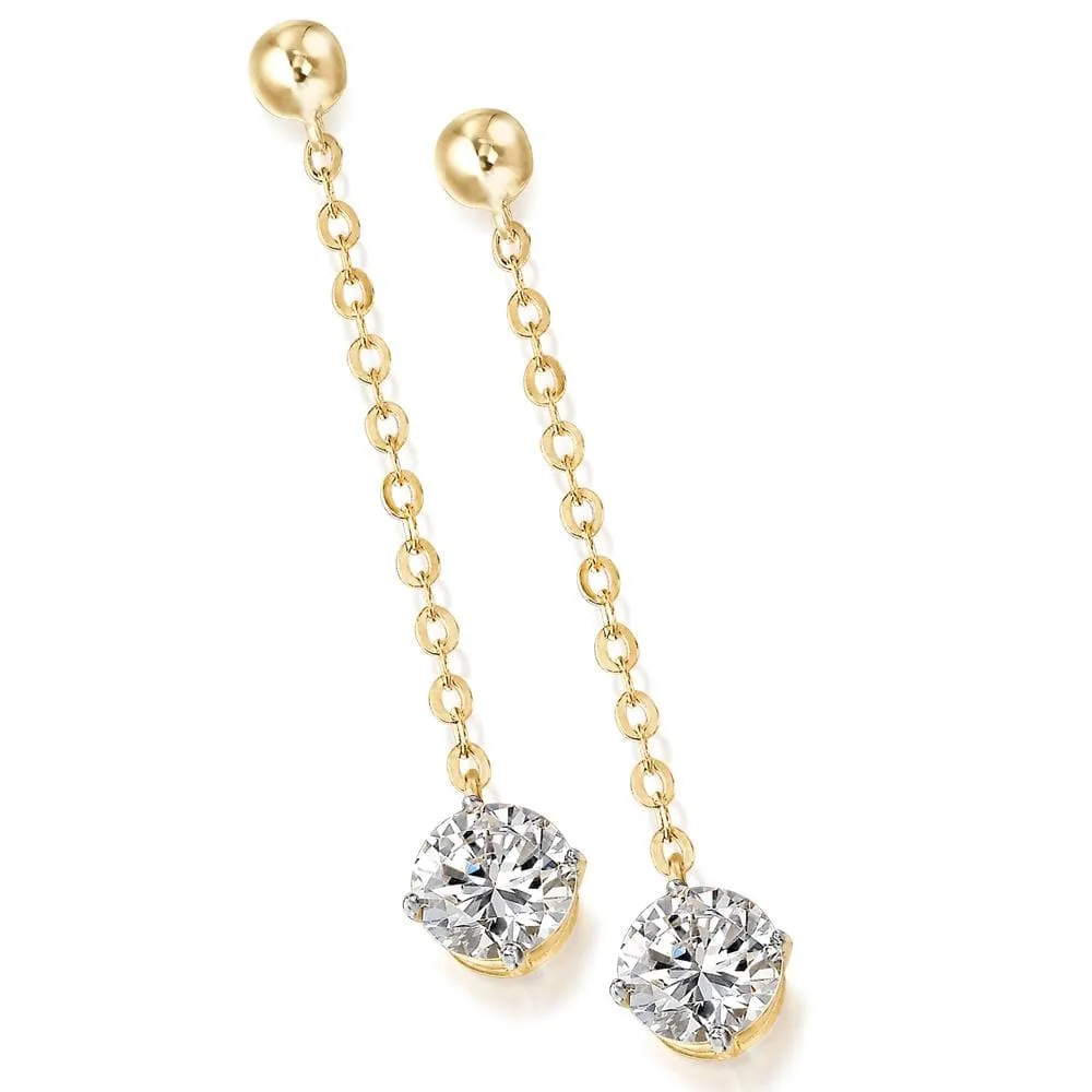 Posh Solitaire Drop Earrings sold by Tru Diamonds