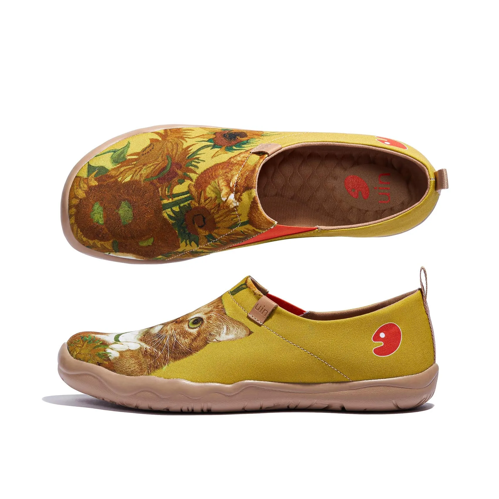 Sunflowers and Cat Toledo I Women-US Local Delivery sold by UIN Footwear