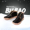 Bilbao Black Split Leather Lace-up Boots Men sold by UIN Footwear