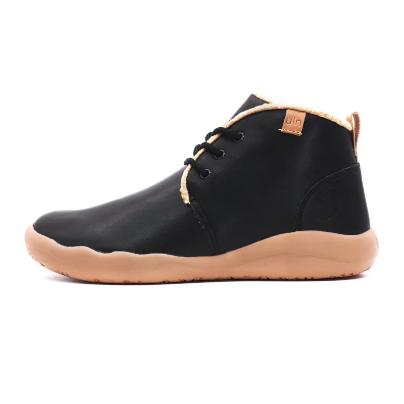Bilbao Black Split Leather Lace-up Boots Men sold by UIN Footwear