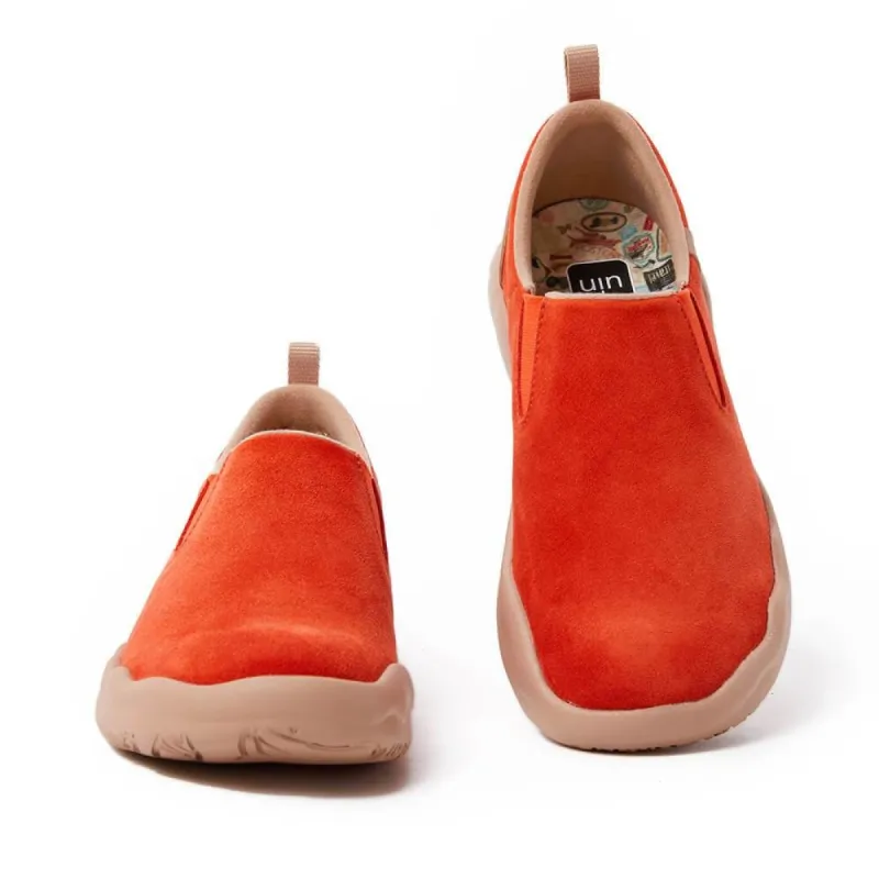 Cuenca Orange Red Cow Suede Women sold by UIN Footwear