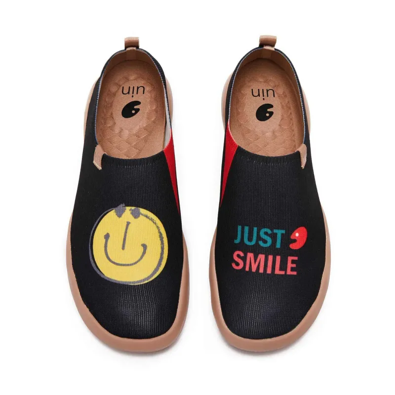 Smiley Black Knitted Men sold by UIN Footwear