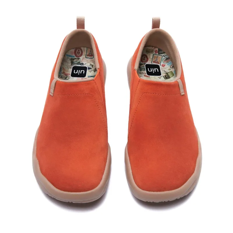 Toledo II Orange Red Cow Suede Women sold by UIN Footwear