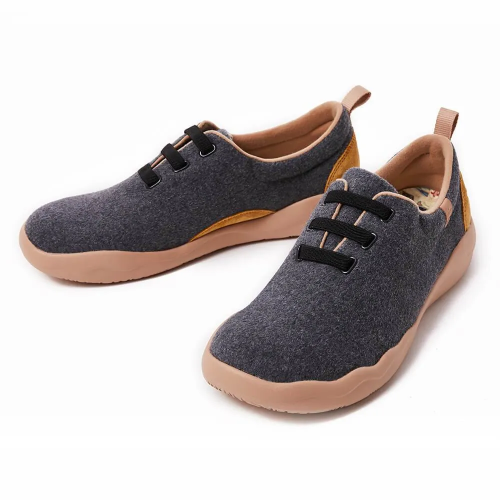 Segovia Deep Grey Wool Lace-up Shoes Men sold by UIN Footwear product image thumbnail 3