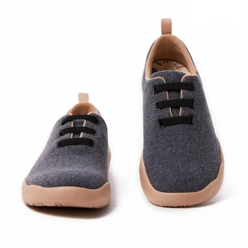 Segovia Deep Grey Wool Lace-up Shoes Men sold by UIN Footwear