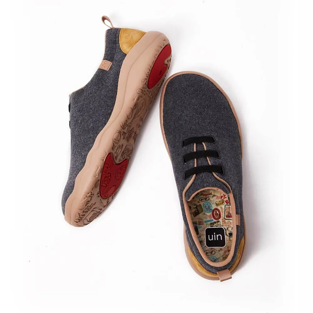 Segovia Deep Grey Wool Lace-up Shoes Men sold by UIN Footwear product image thumbnail 4