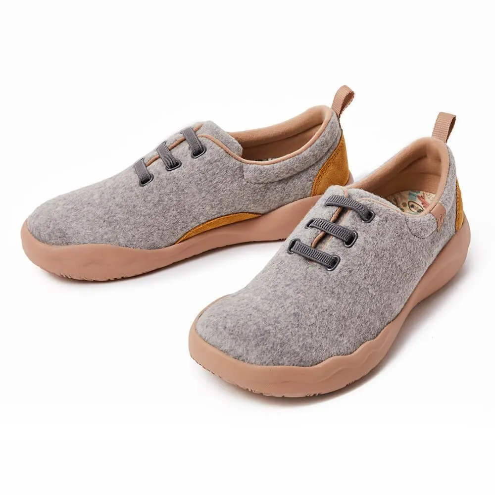 Segovia Light Grey Wool Lace-up Shoes Men sold by UIN Footwear product image thumbnail 3