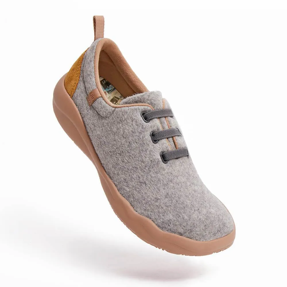 Segovia Light Grey Wool Lace-up Shoes Men sold by UIN Footwear product image thumbnail 5