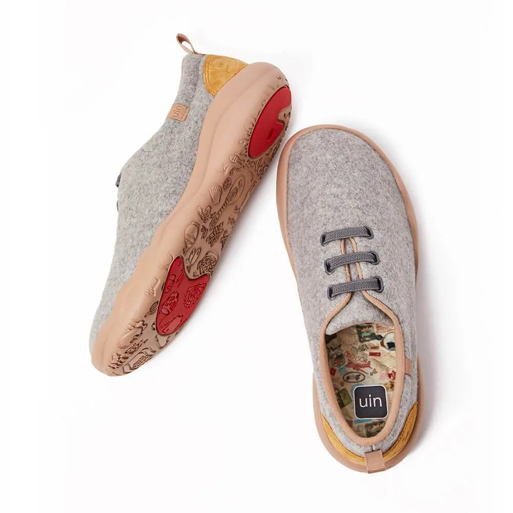 Segovia Light Grey Wool Lace-up Shoes Men sold by UIN Footwear product image thumbnail 4