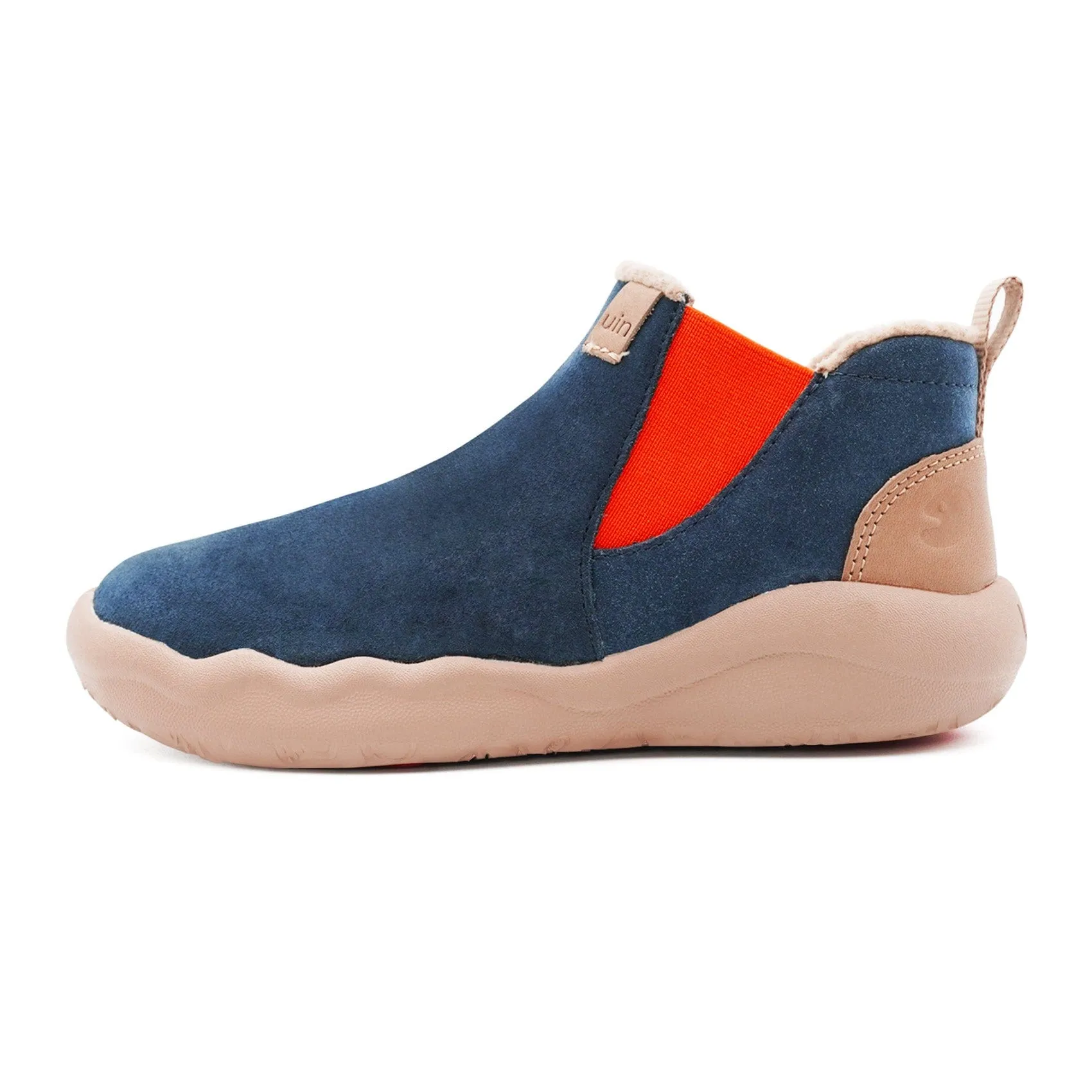 Granada Deep Blue Cow Suede Boots Men sold by UIN Footwear