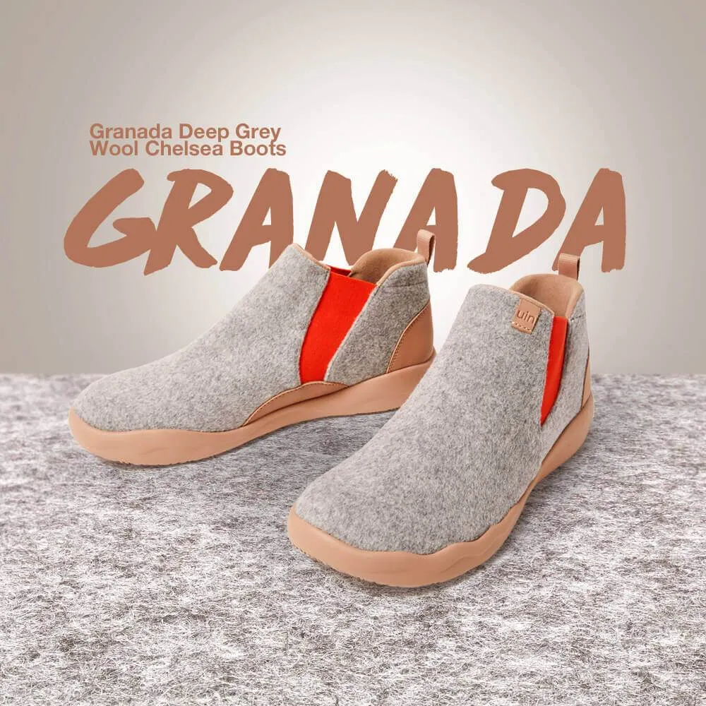 Granada Light Grey Wool Boots Men sold by UIN Footwear product image thumbnail 2