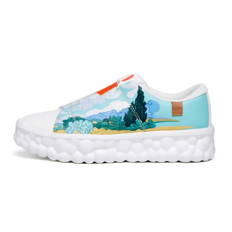 Van Gogh Wheatfield with Cypresses Las Ramblas Women sold by UIN Footwear
