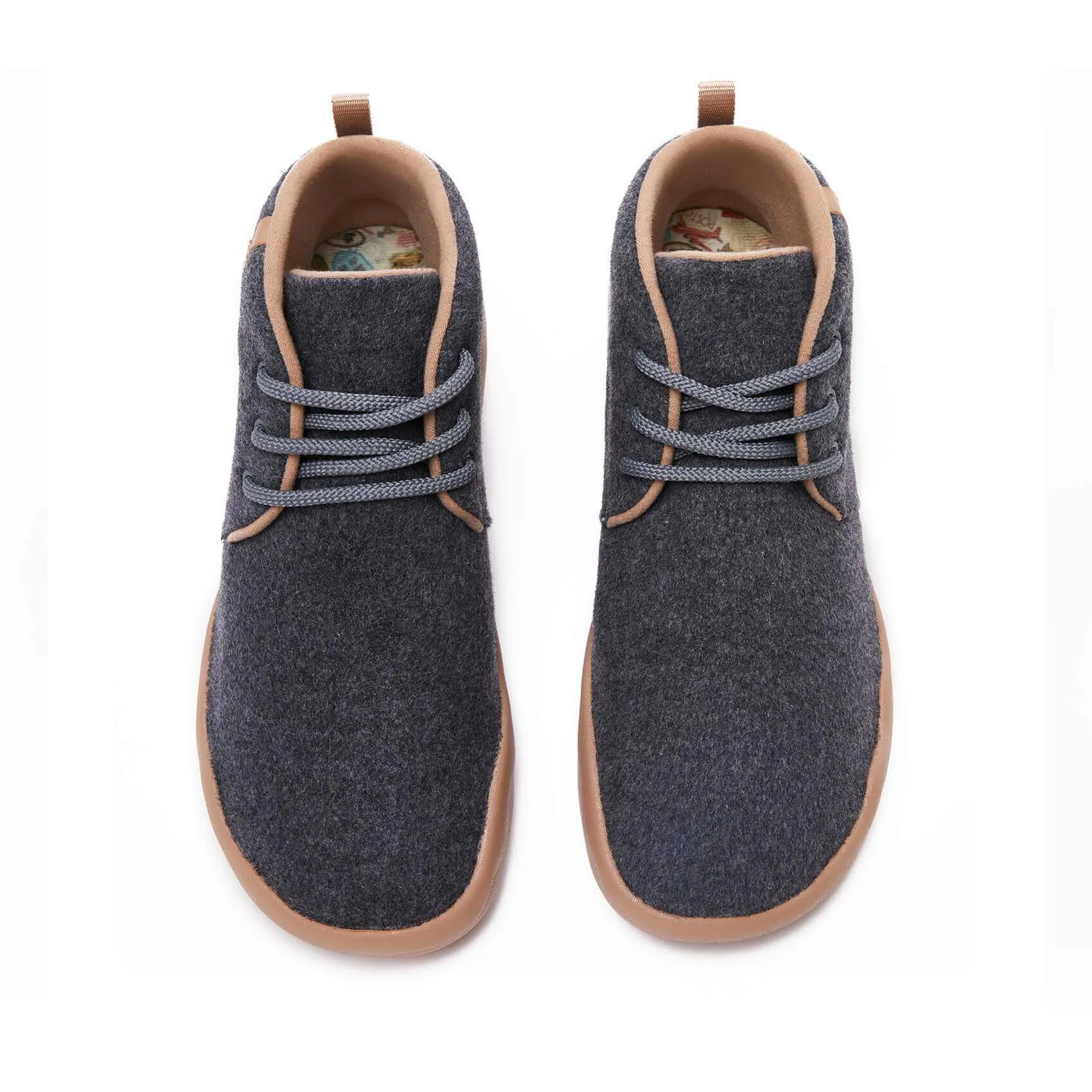 Bilbao Deep Grey Wool Lace-up Boots Men sold by UIN Footwear product image thumbnail 4