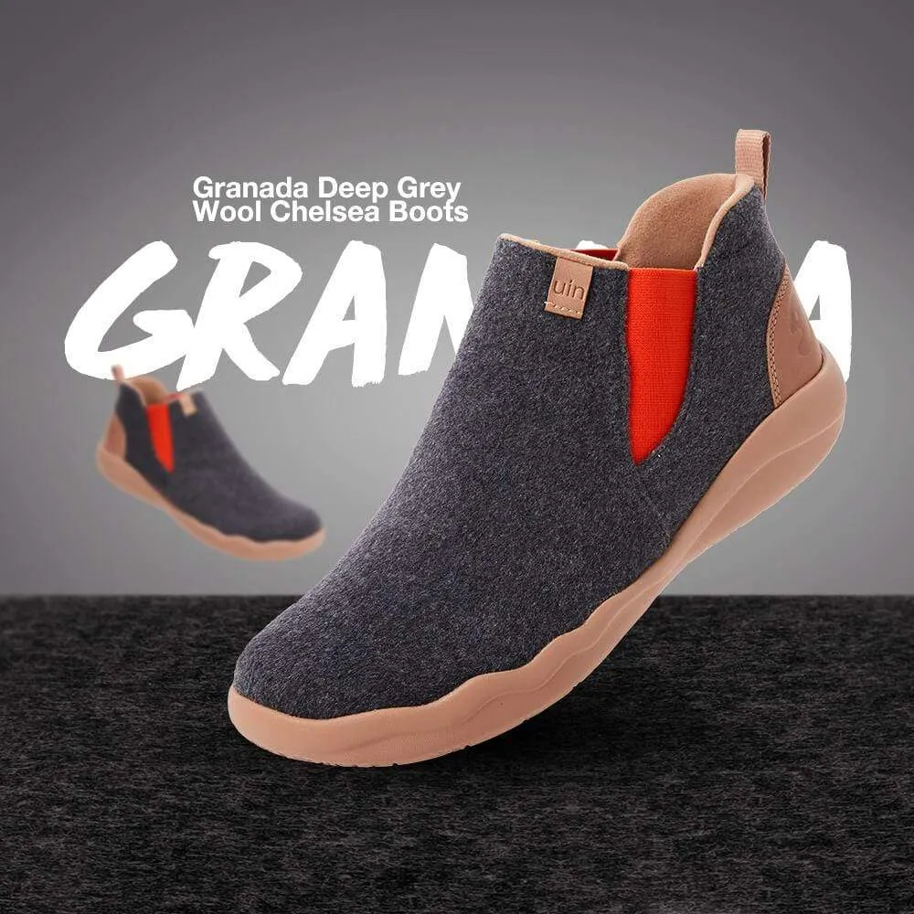 Granada Deep Grey Wool Boots Men sold by UIN Footwear product image thumbnail 2