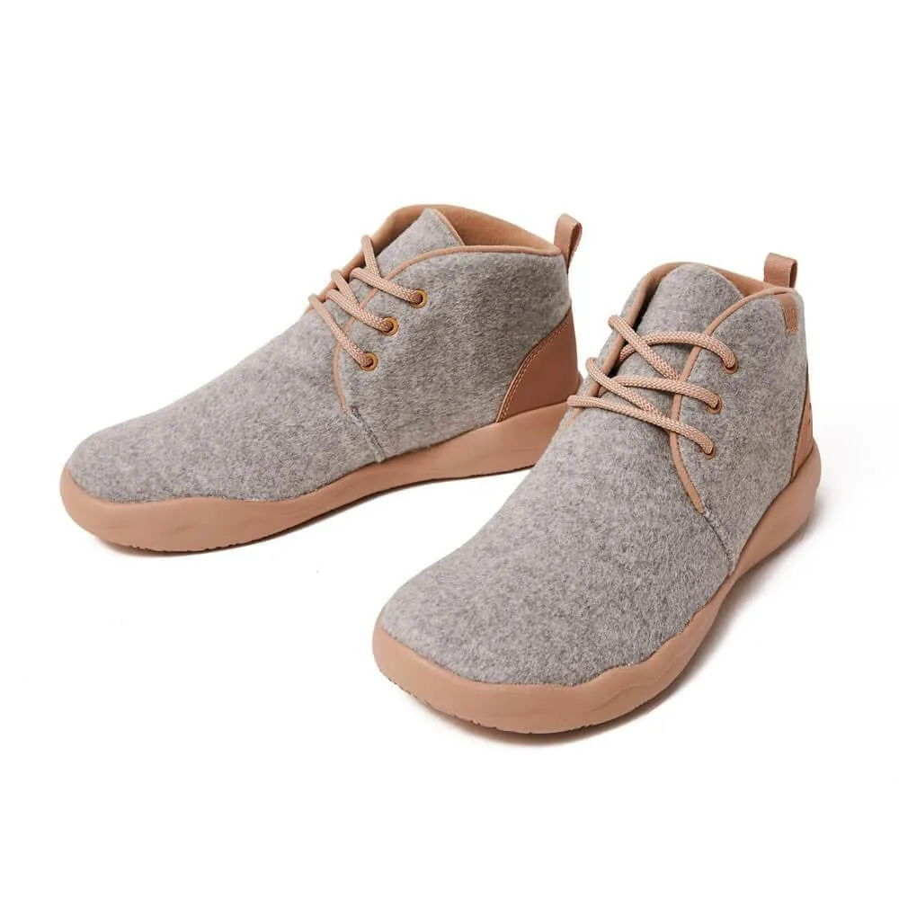 Bilbao Light Grey Wool Lace-up Boots Women sold by UIN Footwear product image thumbnail 5