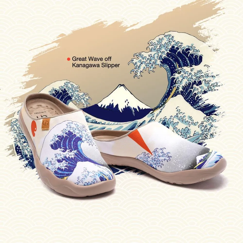Great Wave off Kanagawa Slipper-US Local Delivery sold by UIN Footwear product image thumbnail 2