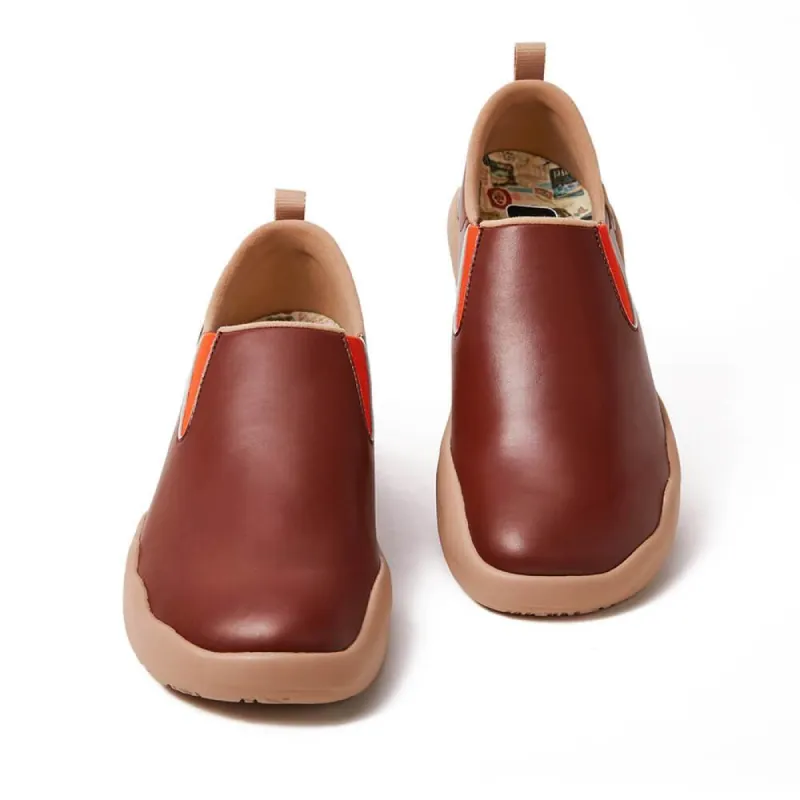 Cuenca Burgundy Split Leather Women sold by UIN Footwear