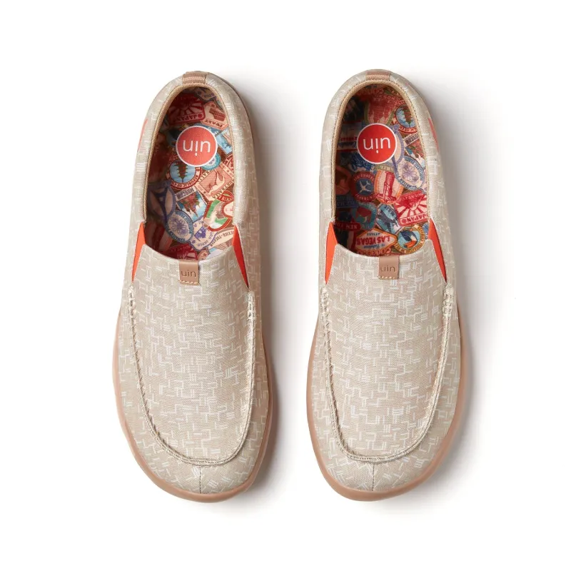 Woven Shadow Brown Toledo A4 Men made by UIN Footwear