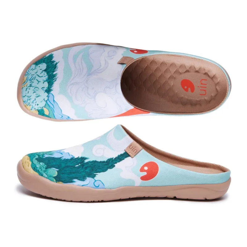 Van Gogh Wheatfield with Cypresses Malaga Slipper Women sold by UIN Footwear