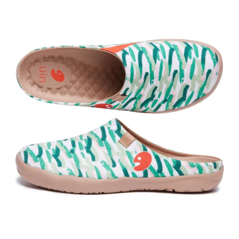 Van Gogh Wheatfield with Cypresses V2 Malaga Slipper Women sold by UIN Footwear