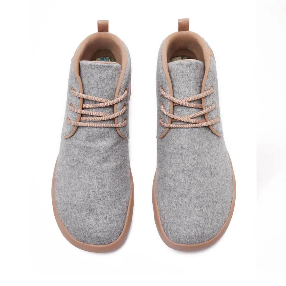 Bilbao Light Grey Wool Lace-up Boots Men sold by UIN Footwear product image thumbnail 3