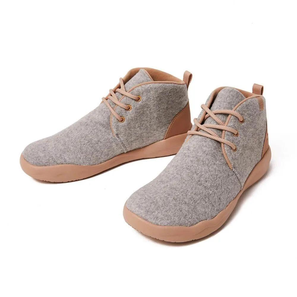Bilbao Light Grey Wool Lace-up Boots Men sold by UIN Footwear product image thumbnail 5