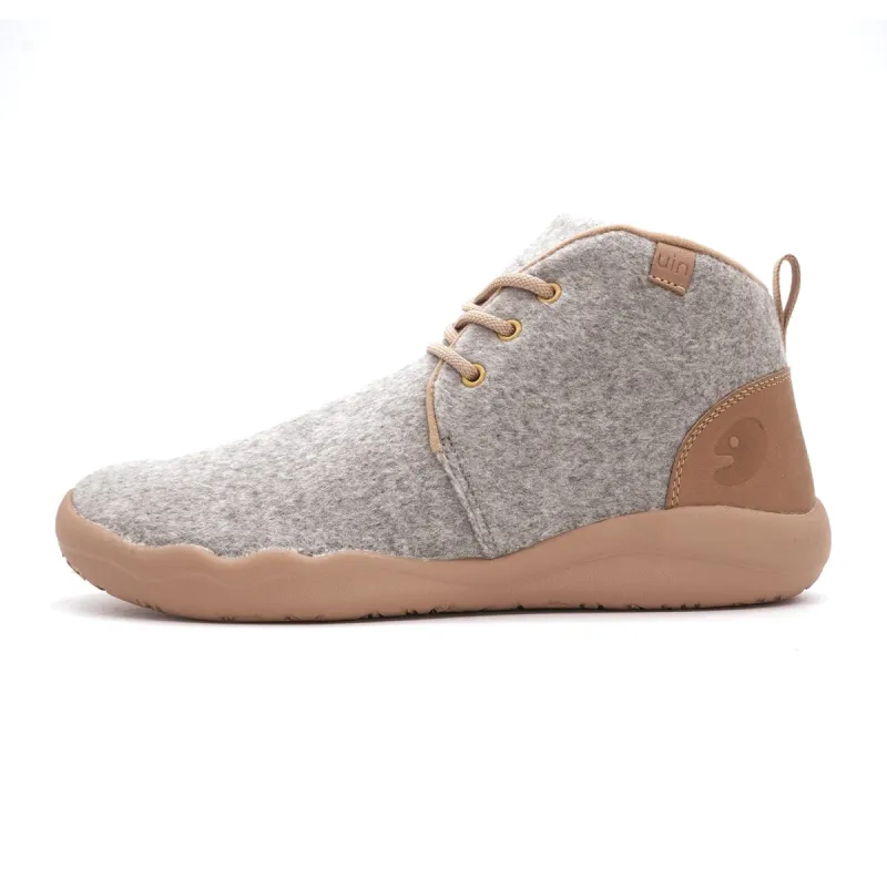 Bilbao Light Grey Wool Lace-up Boots Men sold by UIN Footwear