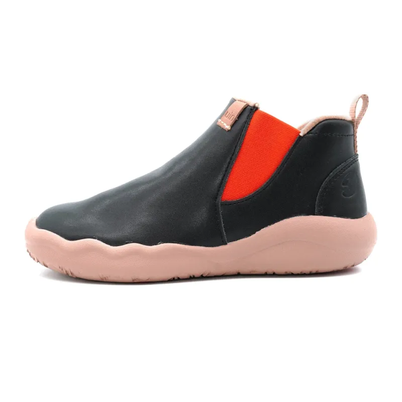 Granada Black Split Leather Boots Women sold by UIN Footwear