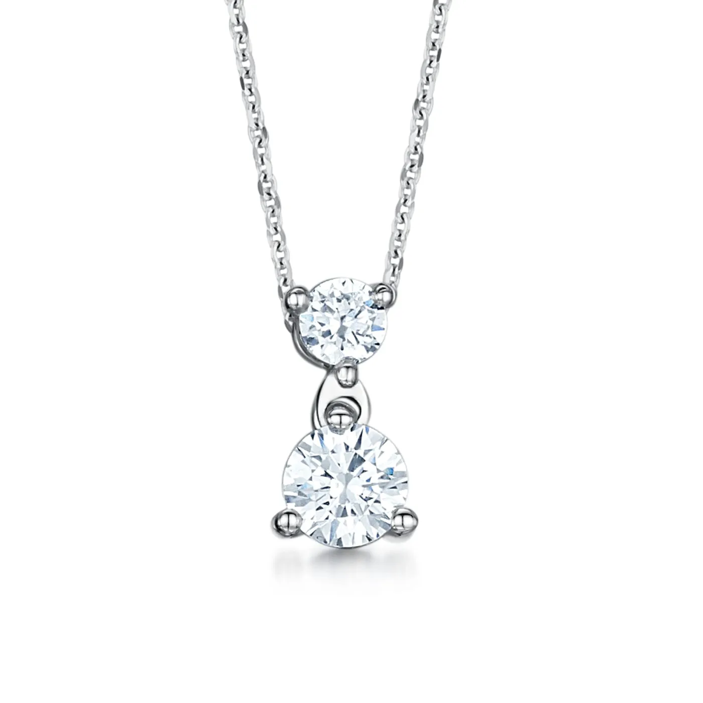 The Maia Pendant | Round Moissanite Hourglass Drop sold by Ethica Diamonds product image thumbnail 3